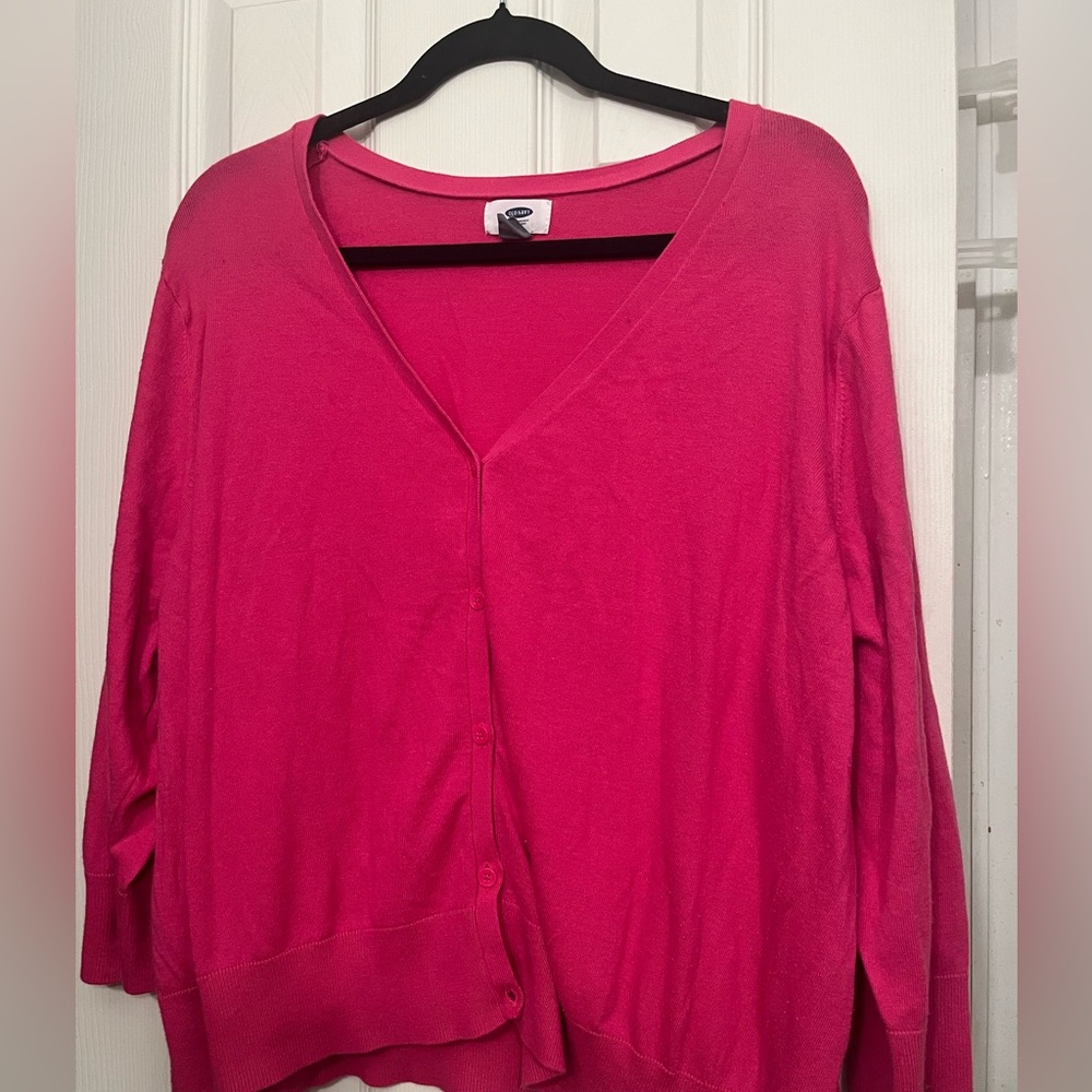 4X Old Navy Women's Bright Pink Cardigan